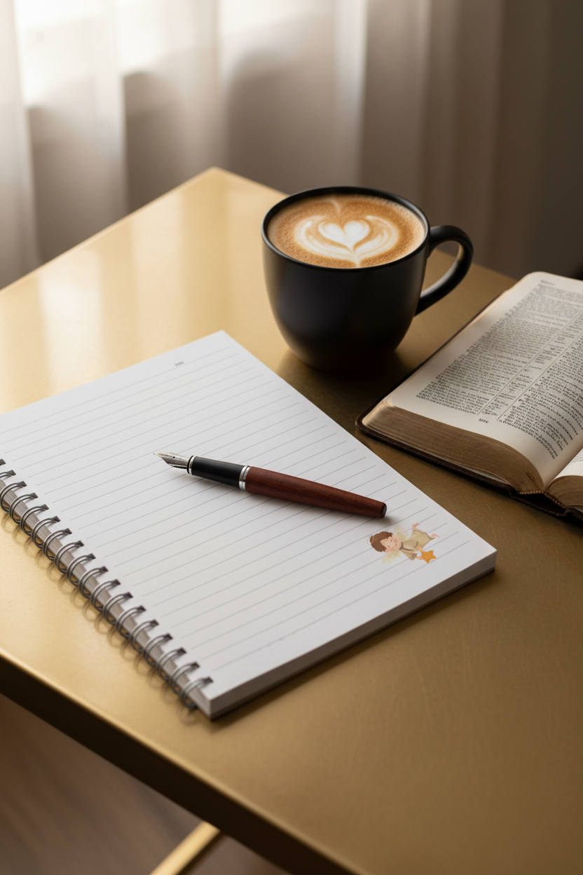 Christian Journal for men - He will command his angels