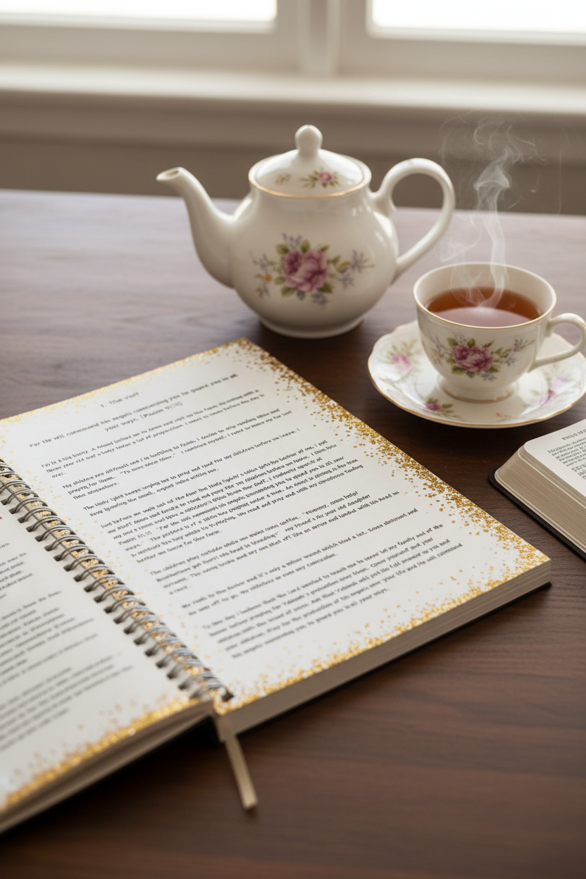 Christian Journal for women - He will command his angels